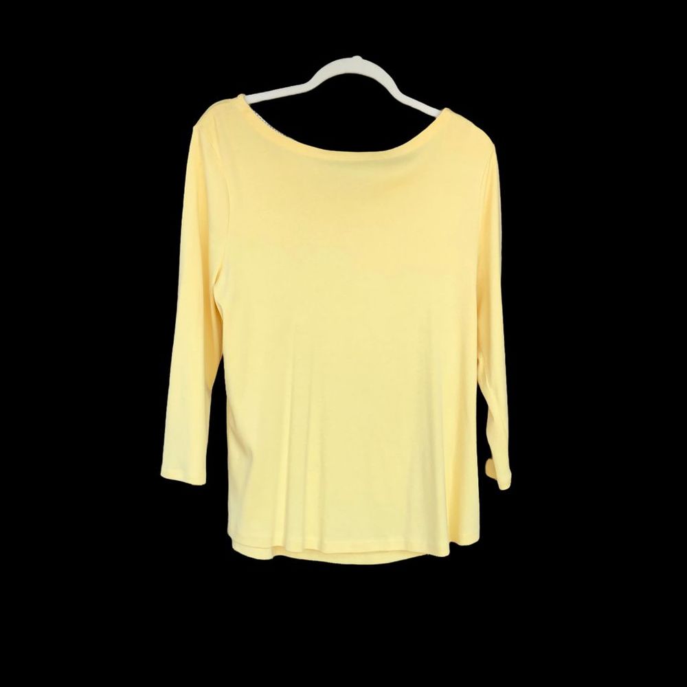 Charter Club 100% Pima Cotton •  Boat Neck * Lemon Yellow • size XL